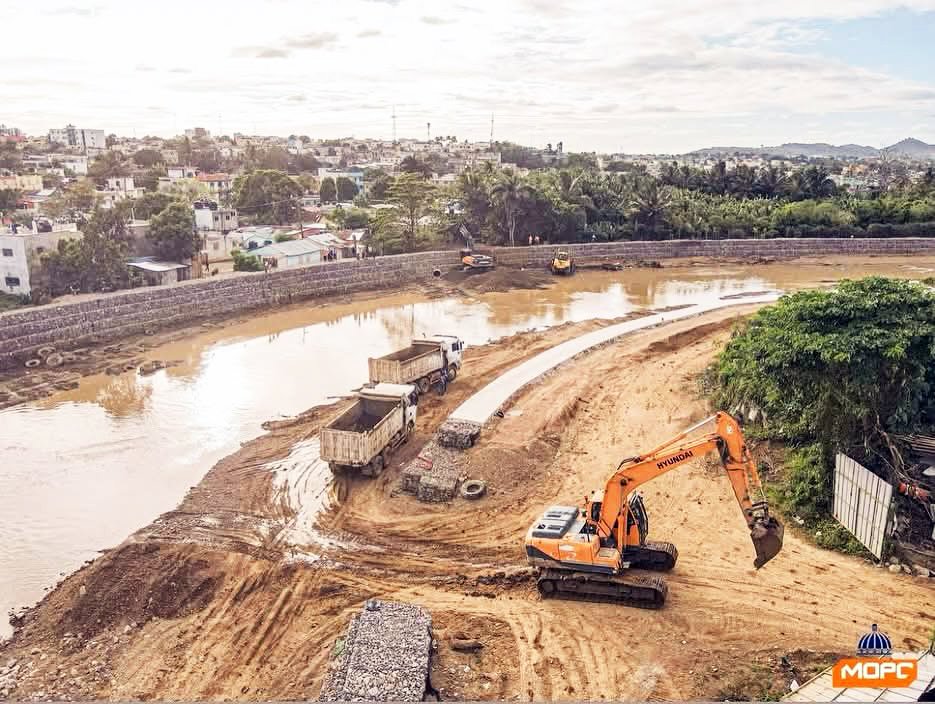 Primera etapa de la construcción de muros de gaviones en Río Duey demostró funcionabilidad